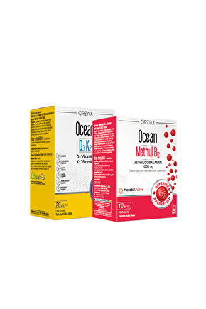 VİTAMİN D3K2 1000 IU | 20 ML DAMLA & OCEAN METHYL B12 1000 MCG | 10 ML SPREY İKİLİSİ