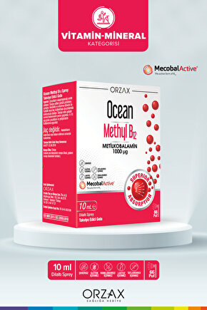 Ocean Methyl B12 1000 Mg 10 Ml Dilaltı Sprey  66 Doz