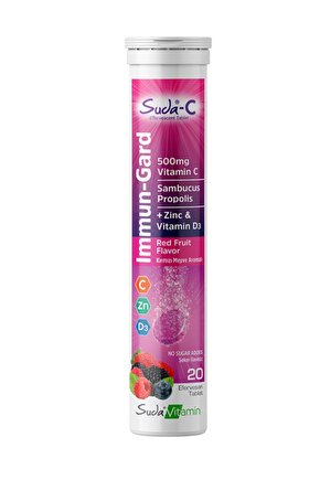 Suda-C Immun Gard Red Fruit 20 Efervesan Tablet