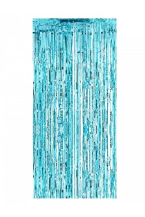 Parti Kutlama Arka Fon Kapı Perdesi - Metalize (90x240cm) Renk Mavi