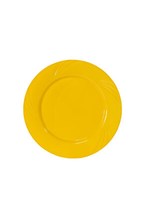 Plastik Tabak Sert Lüks 22cm (6 Adet) Sarı