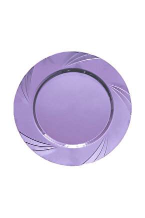 Plastik Tabak Sert Lüks 22cm (6 Adet) Lila