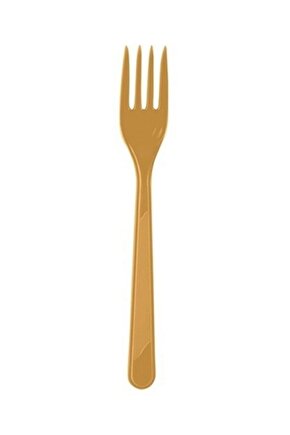 Plastik Çatal Kullan At 25 Adet Gold