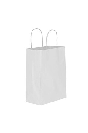 Beyaz Kağıt Hediye ve Alışveriş Çantası 31x12x41 50 Adet