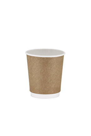 Kullan At Çarşı Double Wall Kraft Karton Bardak 8 Oz - 25li