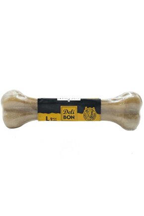 Deri Pres Vakumlu Kemik Köpek Ödülü Naturel 22 Cm 1 Adet - Petshopundan