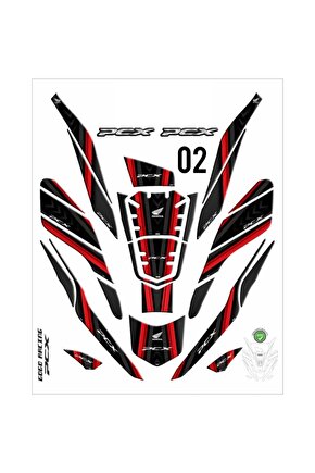 26 Parça 2021 Honda Pcx 125 Tank Pad Seti