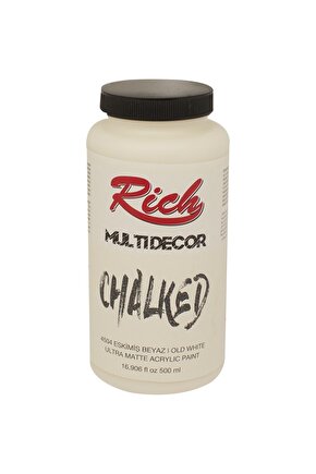 Multi Decor Chalked Akrilik Boya 500 cc Eskimiş Beyaz 4504