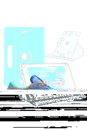 Hometech Alfa 10MA 10.1 Uyumlu Üniversal Dönerli Standlı Tablet Kılıfı +Dokunmatik Kalem