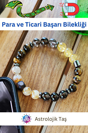 Para Ve Ticari Başarı Doğal Taş Bilekliği (PARA MIKNATISI)