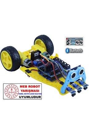 2wd Multitron Araç Kiti V1çizgi Izleyen Engelden Kaçan Bluetooth (DEMONTE)
