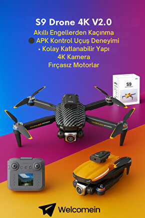 S9 Katlanabilir 4K Kameralı Drone – WiFi FPV Canlı Yayın, 360° Akrobatik Uçuş, Tek Tuş Kontrol