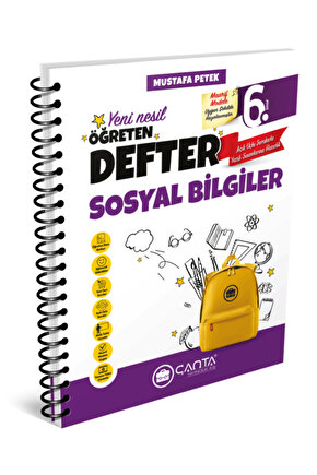 6. Sınıf Sosyal Bilgiler Yeni Nesil Öğreten Defter Çanta Yayın (Güncel İçeriğe Sahiptir)