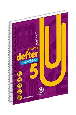 Çanta Yayınları 5 Sınıf Sosyal Bilgiler Okula Yardımcı Alıştıran Defter
