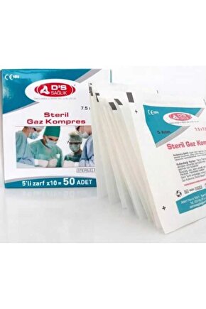 DAMLA SAĞLIK PLUS KOMPRES NW STERİL 7,5X7,5 ZARF 50Lİ