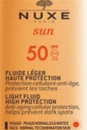 NUXESun Creme Delicieuse Visage Haute Protection Spf50 50ml 3264680022166