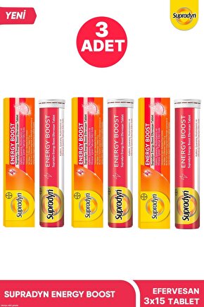 Energy Boost Taef 15 Efervesan Tablet 3 ADET