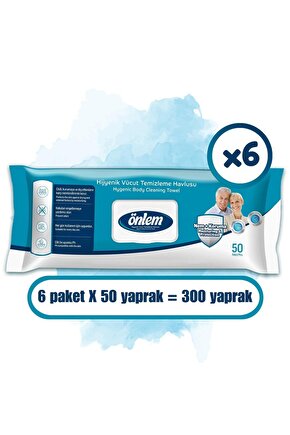 Önlem Vücut Temizleme Havlusu 50 x 6 Adet