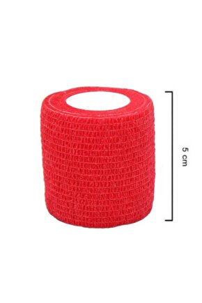 Kendinden Yapışkanlı Elastik Bandaj 5 x 4,5 Kırmızı