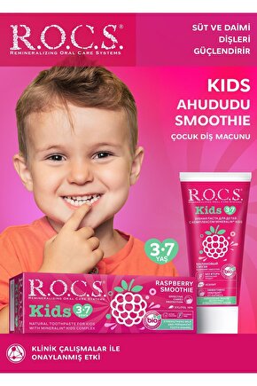 Kıds 3-7 Yaş Ahududu Smoothıe Tadında Florürsüz Diş Macunu 45g