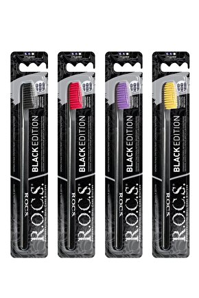 Rocs Black Edıtıon Beyazlatıcı Diş Fırçası - 4lü Set