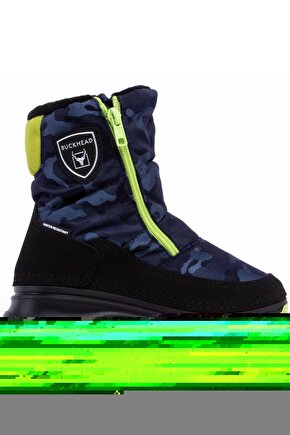 BUCK1102 Dasdas Camo Water-Resistant Erkek Çocuk Lacivert Kar Botu