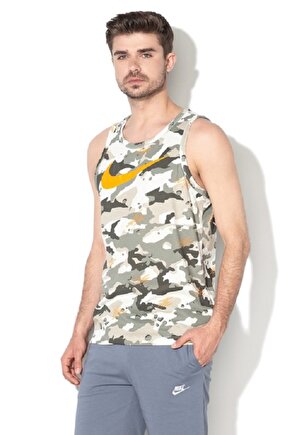 Sportswear DriFit Training Tank Top Light Camo Orange Erkek Sporcu Atlet