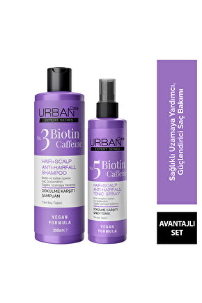 Expert Biotin ve Kafein Dökülme Karşıtı Şampuan&Tonik Set-vegan