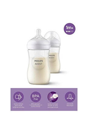 Natural Response Pp 2li Biberon Seti, 3-6 Ay 260ml Scy90302