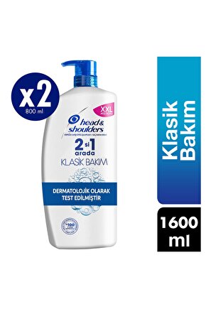 Head & Shoulders 2si 1 Arada Şampuan Klasik Bakım 2*800 ml