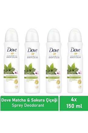 Kadın Deodorant Canlandırıcı Bakım Matcha ve Sakura Çiçeği 150 ml  4lü Paket