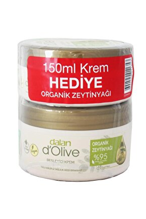 Dolive Besleyici Organik Zeytinyağlı Kremi 250 ml 150 ml Hediye