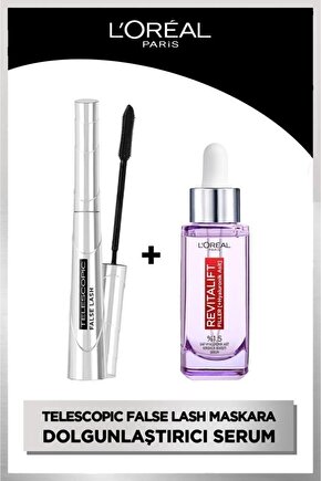 False Lash Telescopic Fiber Maskara & Revitalift Filler %1.5 Saf Hyaluronik Asit Serum