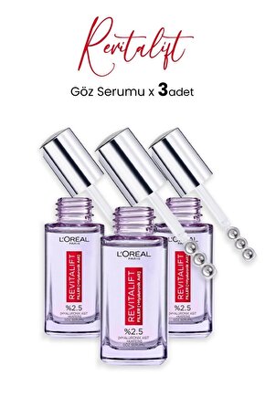 Loreal Paris Revitalift Filler Göz Serumu 20 ml x 3 Adet