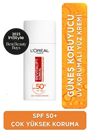 LOréal Paris Revitalift Clinical SPF 50+ Günlük Yüksek UV Korumalı Yüz Güneş Kremi 50ml