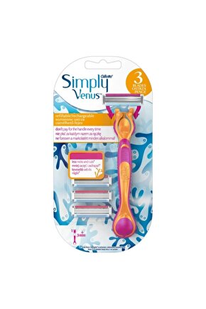 Simply Kadın Tıraş Makinesi Ve 3 Yedek Tıraş Bıçağı mrcn7702018366286