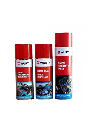 Motor Temizleme 500ml + Kokpit Temizleme 400 Ml + Motor Cil