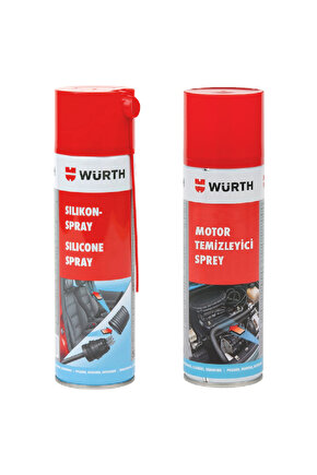 Motor Temizleyici Sprey 500 ml + Silikon Sprey 500 ml