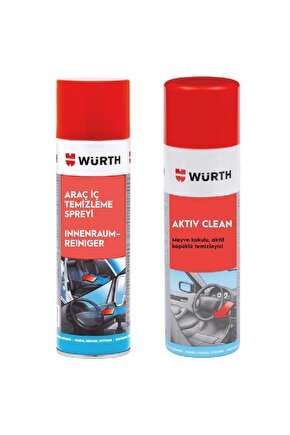 Aktif Temizleme Köpüğü 500ml + Araç İçi Bakım Spreyi 500 ml