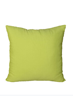Duck Keten 43X43 Kırlent Kılıfı 2Li FISTIK YEŞİLİ RENGİ Fermuarlı EVTEX