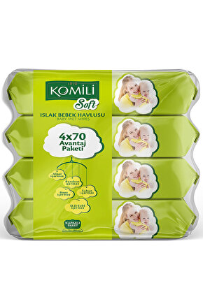 Soft Bebek Islak Mendil 4x70 Adet