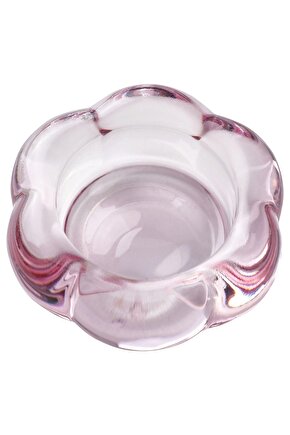 BLADFAGEL 3 lü Set 3 cm Pembe Cam Tealight Mumluk Şamdan