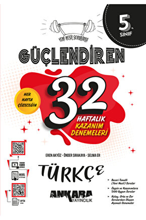 5. Sınıf Güçlendiren 32 Haftalık Türkçe Kazanım Denemeleri