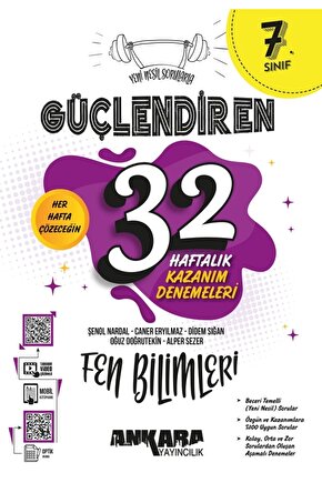 ANKARA YAYINCILIK 7. Sınıf Güçlendiren 32 Haftalık Fen Bilimleri Kazanım Denemeleri