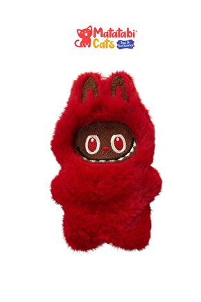 LABU (PELUŞ,ÇINGIRAKLI,MATATABİ Lİ(Labubu style cat toy KEDİ NANESİ DEĞİLDİR)KEDİ OYUNCAĞI