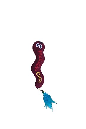 Big Wormy Sesli Peluş Kumaş Kedi Oyuncağı Matatabi İçerikli (Kedi Nanesi-Otu İçermez)