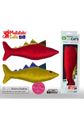 Spino Matatabi İçerikli, Sesli, Kumaş Kedi Oyuncağı 27 Cm (Kedi NanesiOtu İçermez)