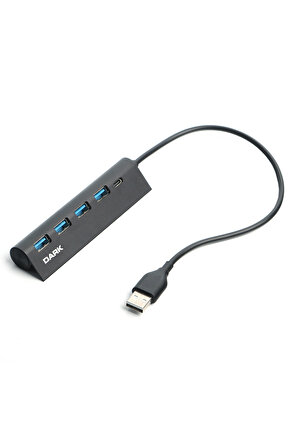 DK-AC-USB346 USB Type-A to 1xUSB-C Charge 4 Port USB2.0 HUB Uyumlu