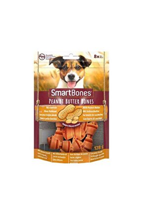 Smart Bones Tavuklu Fıstık Ezmeli Düğüm Kemik Köpek Ödül Maması S 8 Li 128 Gr
