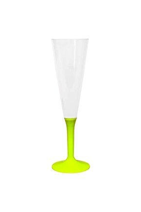 Plastik Şampanya Kadehi (10 Adet) Yeşil Renk